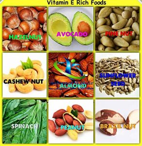 منابع غذایی حاوی ویتامین ای